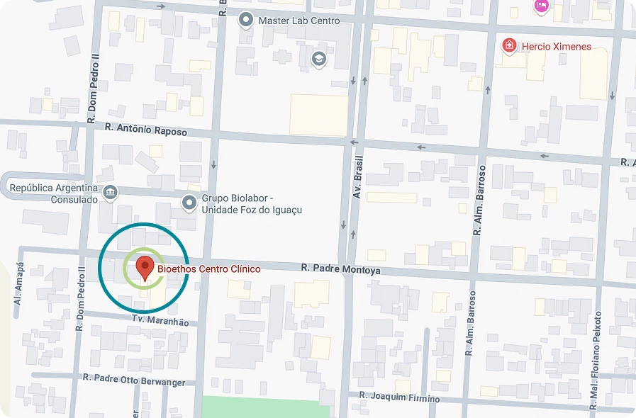 Localização do Bioethos Centro Clínico